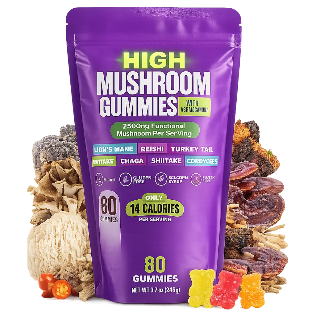 High Mushroom Gummies - Fruity Mushroom Gummy Edibles